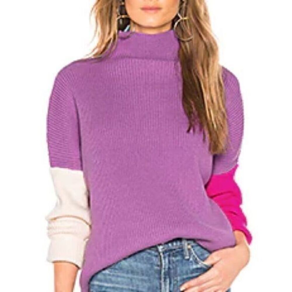 Lovers+ Friends Colorblock Sweater in Multi color size XS